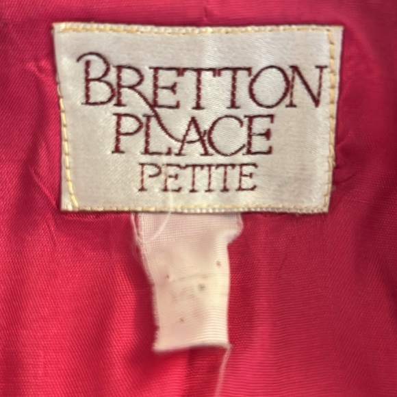 Bretton Place Petite Hot Pink Linen Blend Vintage Business Blazer Size Medium - Picture 7 of 7